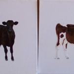 Set of 2 small cows